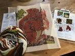 Borduurpakket kussen eekhoorn compleet met garen 🐿, Hobby en Vrije tijd, Ophalen of Verzenden, Zo goed als nieuw, Patroon