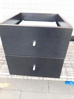 Ikea Kallax inzet met 2 lades zwart., Ophalen, Minder dan 50 cm, Gebruikt, 1 of 2 laden