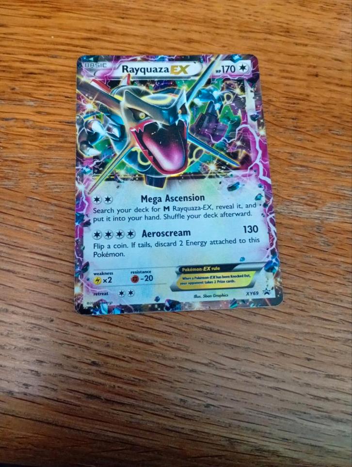 Rayquaza EX XY69 Pokémon Kaart, Hobby en Vrije tijd, Verzamelkaartspellen | Pokémon, Gebruikt, Losse kaart, Foil, Ophalen