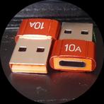 OTG fast USB A to usb type -C USB 3.0 adapter 10 A, Nieuw, Ophalen of Verzenden