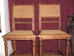 2 Henri II stoelen gecanneleerd, Antiek en Kunst, Antiek | Meubels | Stoelen en Banken, Ophalen