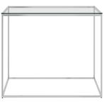 -63%! SHOWMODEL Salontafel RVS/glas 50x50 cm bijzettafel, Nieuw, Overige materialen, Minder dan 45 cm, Minder dan 55 cm