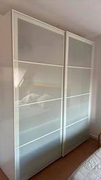 Pax schuifdeuren melkglas 200x236, Ophalen, Gebruikt, Glas, 200 cm of meer