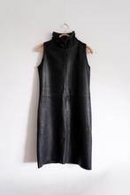 Vintage Leren Jurk Maat 38, Maat 38/40 (M), Zwart, Ophalen of Verzenden, Vintage