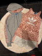 Adidas kleding set (vest, shorts, tanktop), Maat 38/40 (M), Adidas, Beige, Ophalen of Verzenden