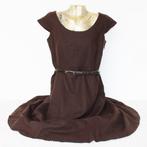 Schitterende Laura Ashley Jurk - 89 (Maat 42) € 85,-, Kleding | Dames, Jurken, Bruin, Maat 42/44 (L), Ophalen of Verzenden, Zo goed als nieuw