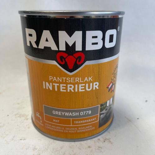Rambo Pantserlak Greywash 0779 Mat 750ml, Doe-het-zelf en Verbouw, Verf, Beits en Lak, Nieuw, Verf, Minder dan 5 liter, Overige kleuren
