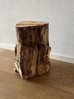 Boomstronk bijzettafel, Minder dan 55 cm, Rond, Zo goed als nieuw, Hout