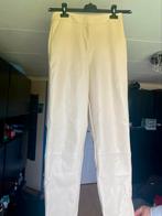 Beige/creme leren pantalon jeans broek maat 36/s, Beige, Lang, Merkloos, Ophalen of Verzenden