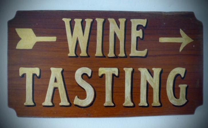 Houten bord Wine Tasting/mancave/slijterij/wijn proeverij, Verzamelen, Merken en Reclamevoorwerpen, Nieuw, Reclamebord, Ophalen of Verzenden