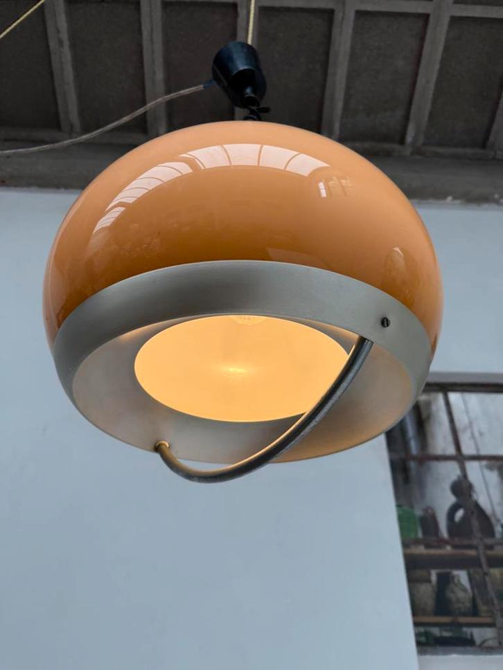 Guzzini mushroom pendant hanglamp Italy design space age 70, Antiek en Kunst, Kunst | Designobjecten, Ophalen