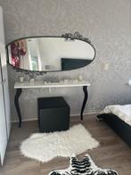 Kaptafel met oval spiegel, Huis en Inrichting, Woonaccessoires | Spiegels, Ophalen, Zo goed als nieuw, Rechthoekig, Minder dan 100 cm
