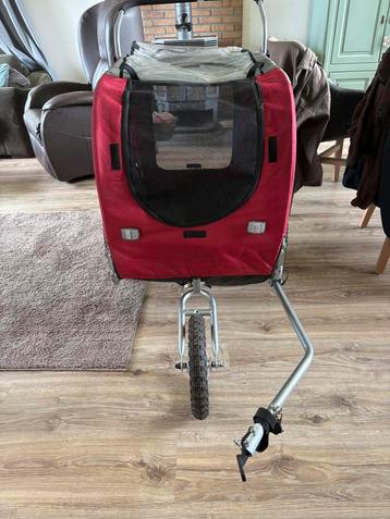  Rood-Zwarte Honden Fiets-/Loopkar – Comfortabel & Handig beschikbaar voor biedingen