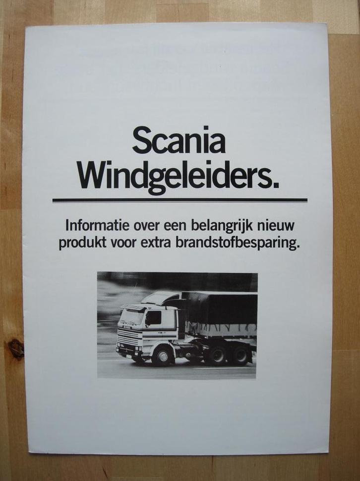 Scania Spoilers Brochure ca 1983 – 142 112 82 - NL, Boeken, Auto's | Folders en Tijdschriften, Gelezen, Overige merken, Ophalen