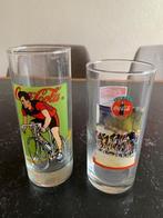 2 Coca Cola glazen wielrennen, Ophalen of Verzenden, Zo goed als nieuw, Frisdrankglas