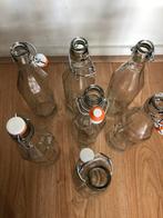 7 Glazen flessen met beugelsluiting, Gebruikt, Ophalen