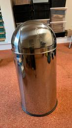 Prullenbak rvs groot, Ophalen, 50 tot 75 cm, 40 liter of meer, Zo goed als nieuw