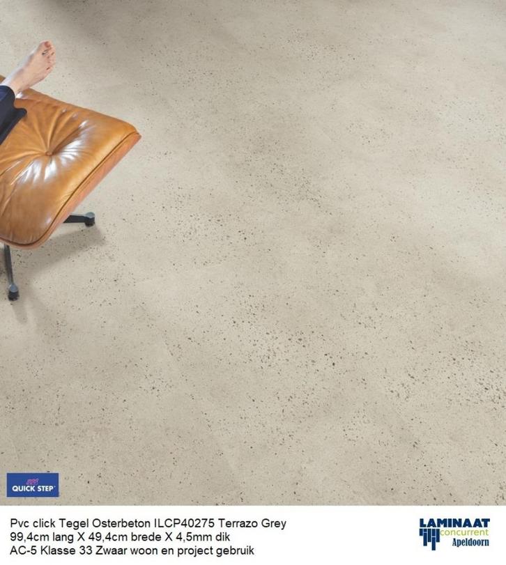 7m2 Pvc click vloer tegel Oosterbeton = €14 Meenemen prijs, Huis en Inrichting, Stoffering | Vloerbedekking, Nieuw, Laminaat, Beige