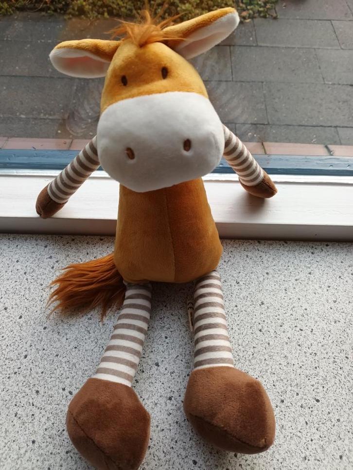 Paard merk Inwolino pluche manen gestreepte armen en benen, Kinderen en Baby's, Speelgoed | Knuffels en Pluche, Zo goed als nieuw