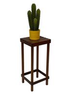 Vintage latten slatted Plantentafel Bijzettafel eiken hout, Huis en Inrichting, Vintage, Minder dan 55 cm, Gebruikt, Vintage
