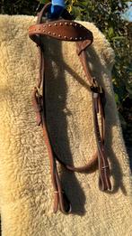 Bruin western hoofdstel met studs., Ophalen of Verzenden, Zo goed als nieuw, Western