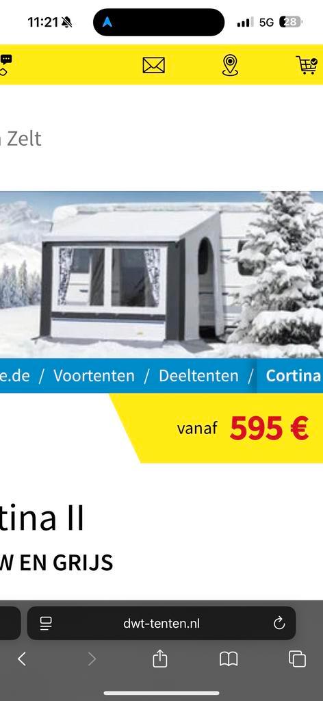 DWT zelte deeltent/voortent, Caravans en Kamperen, Tenten, Zo goed als nieuw, Ophalen