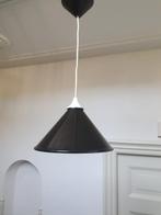 Vintage kegelvormige hanglamp van Massive - jaren 80 - zwart, Gebruikt, Vintage, Ophalen of Verzenden, Metaal