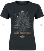 Nieuw kerst M t-shirt met ribs kerstboom en doodshoofden!, Maat 38/40 (M), Zwart, Nieuw, Ophalen of Verzenden