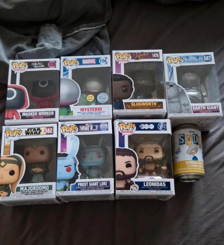 Diverse Funko Pops - Leonidas Beschadigd, Verzamelen, Poppetjes en Figuurtjes, Gebruikt, Ophalen of Verzenden