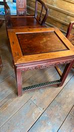 Chinees meubel 3 lage stoelen en theetafel, Antiek en Kunst, Antiek | Woonaccessoires, Ophalen