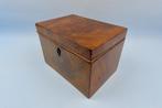 Authentieke theekist - hout met lood bekleed - ca 1800, Antiek en Kunst, Ophalen of Verzenden