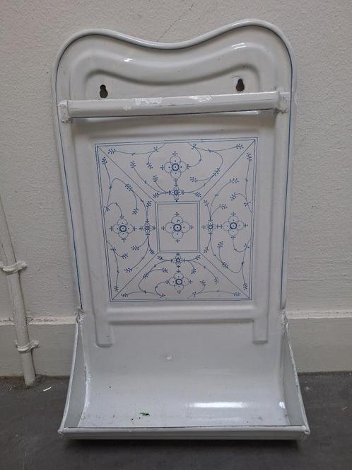 Antiek emaille keuken rek met mooi blauw dekor, Antiek en Kunst, Antiek | Emaille, Ophalen