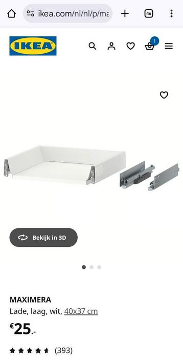 Ikea maximera lade 40x37 laag, 8 stuks - afbeelding 1