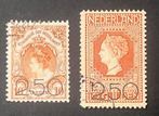 Nederland NVPH 104-105 gebruikt, Postzegels en Munten, Postzegels | Nederland, Ophalen of Verzenden, T/m 1940, Gestempeld