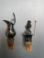 twee verzilverde wijnstoppers / sier-kurken, Antiek en Kunst, Antiek | Goud en Zilver, Ophalen of Verzenden