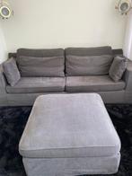 Bank met hocker, 100 tot 125 cm, Stof, Zo goed als nieuw, Ophalen