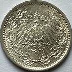 Duitsland schitterende halve mark 1915A, Ophalen of Verzenden, Duitsland, Losse munt, Zilver