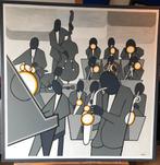 Big Band schilderij, Ophalen