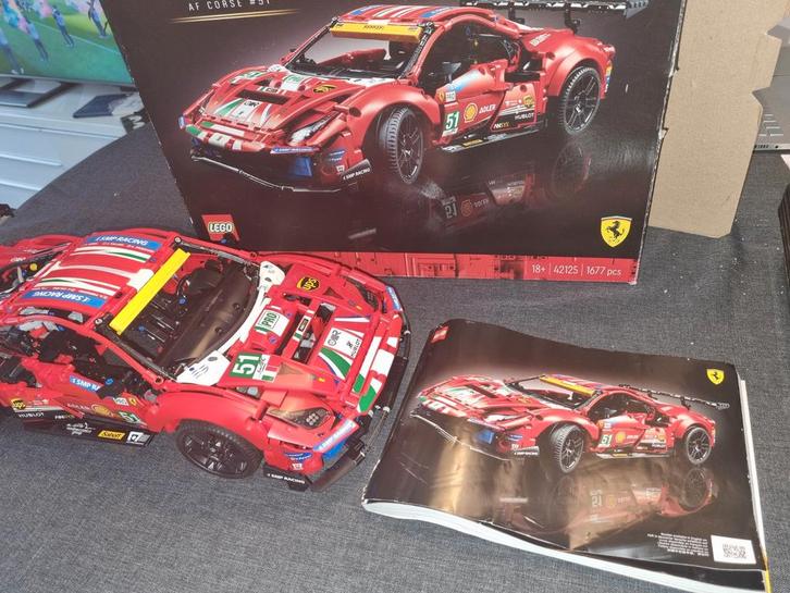 Lego Ferrari 488 gte, 1677 stukjes,  met doos en boekje, Kinderen en Baby's, Speelgoed | Duplo en Lego, Gebruikt, Lego, Complete set