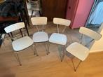 Stoeltjes vintage formica stoelen, Huis en Inrichting, Stoelen, Wit, Ophalen of Verzenden, Zo goed als nieuw, Vier