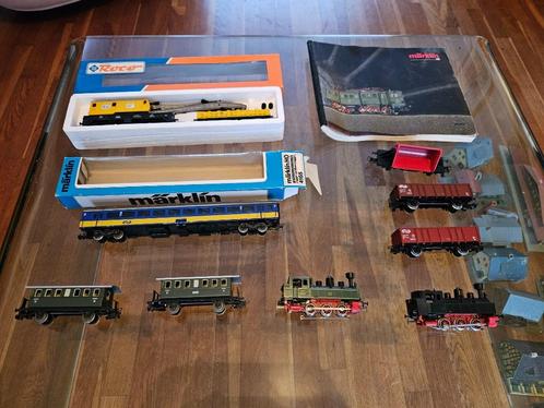 3 dozen met Marklin spullen (rails, treintjes, huizen), Hobby en Vrije tijd, Modeltreinen | H0, Gebruikt, Treinset, Wisselstroom