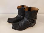 Sendra zwart halfhoge cowboy laarzen met riem/belt maat 40, Ophalen, Sendra, Zwart, Lage of Enkellaarzen