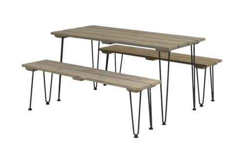 Picknick set hout - laatste set - op=op, Tuin en Terras, Picknicktafels, Nieuw, Rechthoekig, Hout, Ophalen
