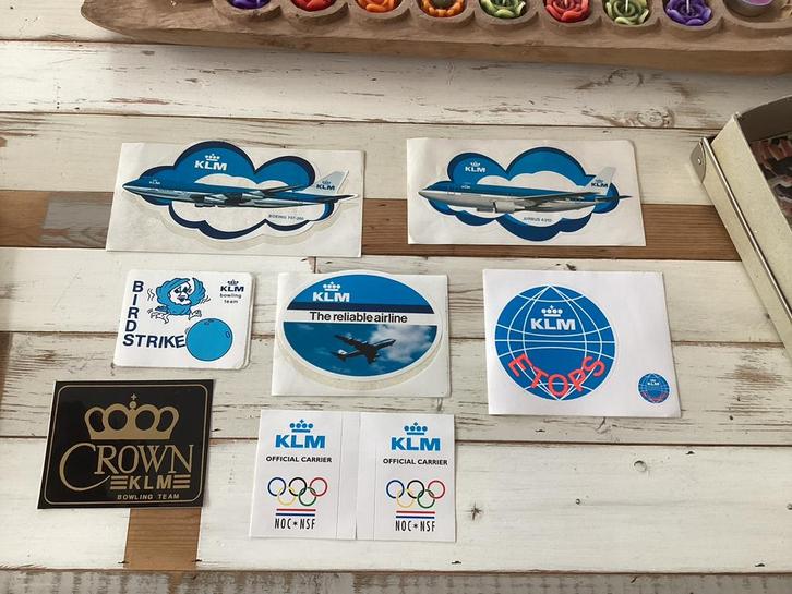 KLM Stickers - Vliegtuigtypes & Meer, Verzamelen, Luchtvaart en Vliegtuigspotten, Gebruikt, Overige typen, Ophalen of Verzenden
