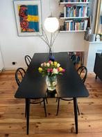Moos Fabio Eettafel Visgraat 190x90 zwart, Huis en Inrichting, Tafels | Eettafels, Ophalen, 50 tot 100 cm, Zo goed als nieuw, Vijf personen of meer