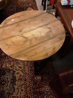 Houten salontafel l - Rond, Huis en Inrichting, Tafels | Eettafels, Ophalen, Gebruikt, Rond, Landelijk
