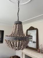 Houten kralen hanglamp, Huis en Inrichting, Lampen | Hanglampen, Ophalen of Verzenden, Zo goed als nieuw, Hout, Minder dan 50 cm