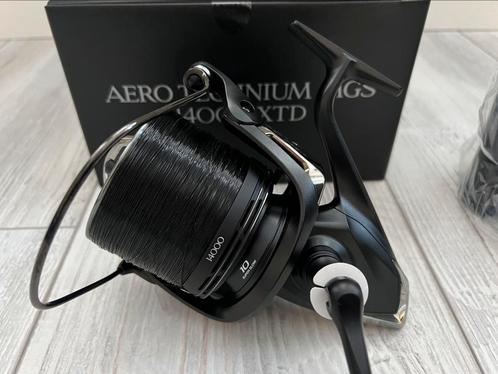 Shimano Aero Technium Mgs XTD 14000 incl res spoel NWST!, Watersport en Boten, Hengelsport | Karpervissen, Zo goed als nieuw, Molen