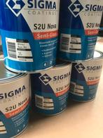 Sigma S2U Nova Semi-Gloss en Matt in Ral 9010, Doe-het-zelf en Verbouw, Verf, Beits en Lak, Wit, Ophalen of Verzenden, Minder dan 5 liter