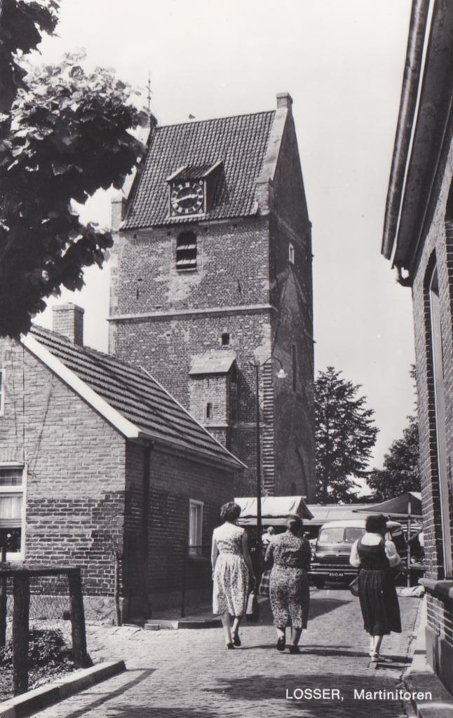 17346 Martinitoren Losser Overijssel gelopen oude kaart 1976, Verzamelen, Ansichtkaarten | Nederland, Gelopen, Overijssel, 1960 tot 1980